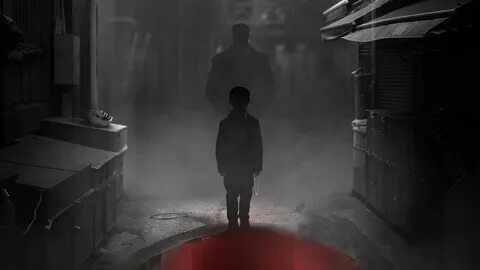 Обои черный человек