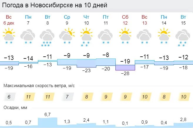 Погода г новосибирск на 10 дней