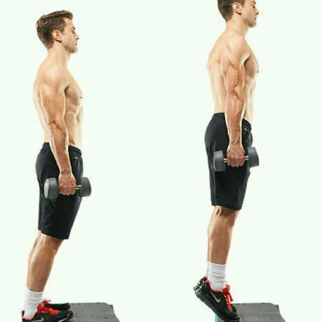 Тренировка на ноги для мужчин. Подъём икроножных мышц стоя. Упражнения на икроножные мышцы с гантелями. Икры (подъем на икры). Упражнения для накачивания икр ног.