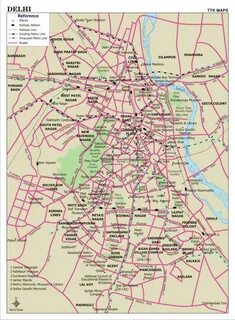 Город дели на карте