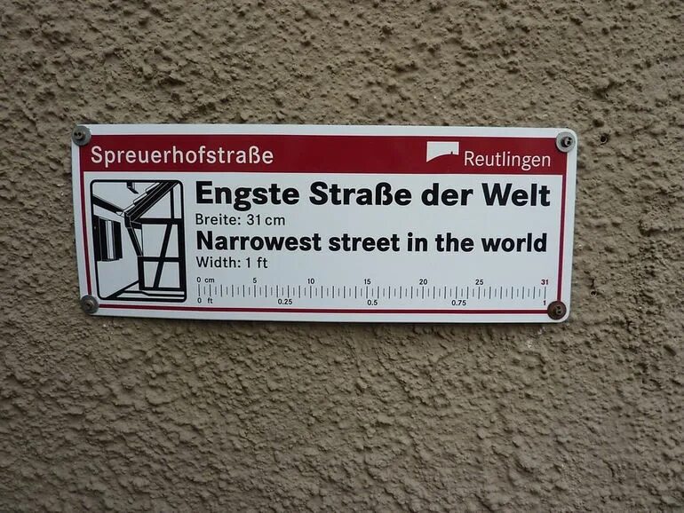 Ройтлинген самая узкая улица. Улица Шпройерхофштрассе Германия. Шпройерхофштрассе самая узкая улица в мире. Самая узкая улица в мире в Германии.