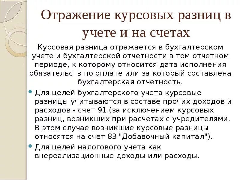 Дата курсовая разница