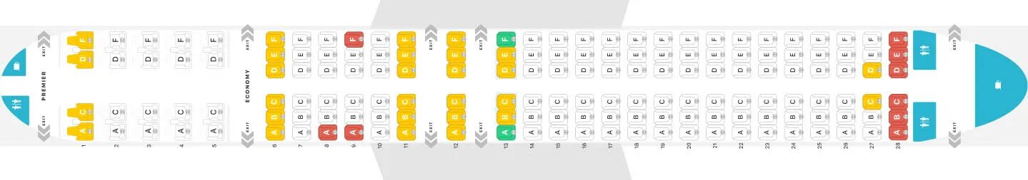 Seat Map and Seating Chart Boeing 737 700 Copa Airlines Boeing, Low cost carrier