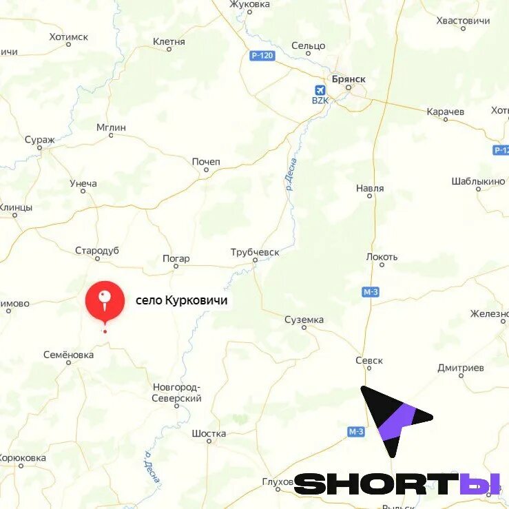 курковичи на карте брянской