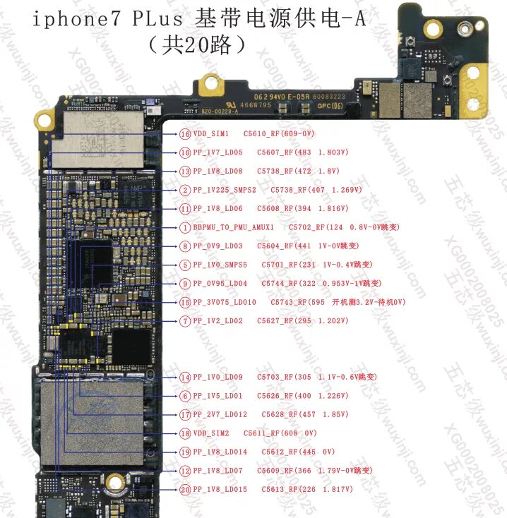 Схема платы iphone 7 plus 100% original HUNTER Dongle repairing drawing hunter dongle drawing for iphone6s