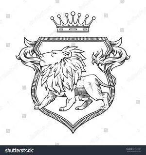 Герб лев с короной
