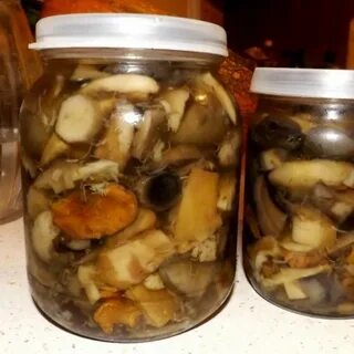 Маринованные грибы белые подосиновики