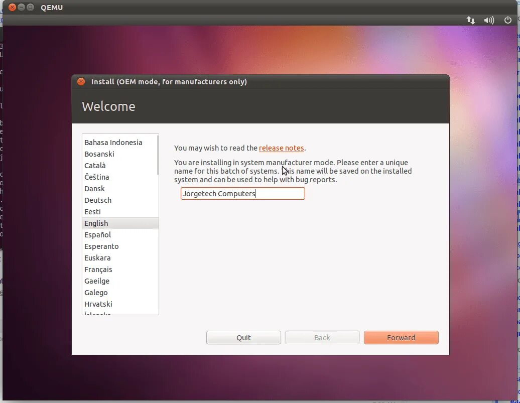 System installing