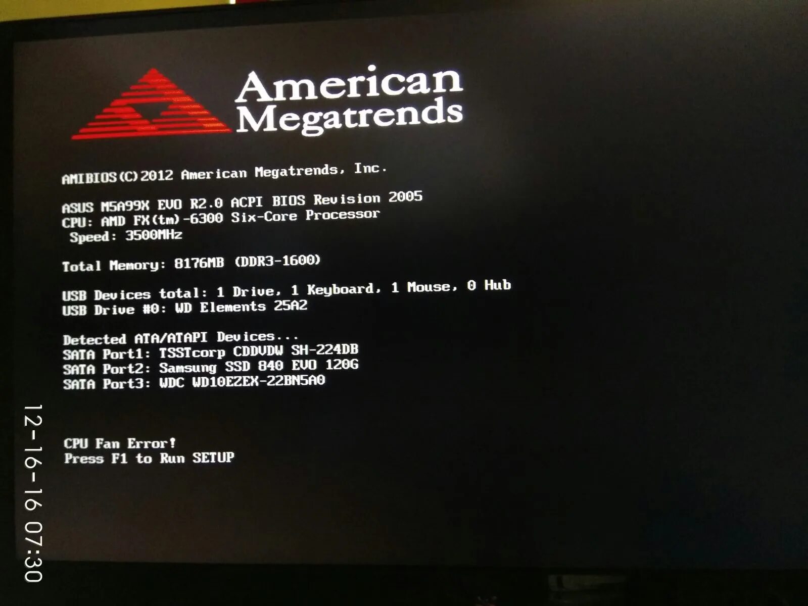 Fan error при загрузке. Биос CPU Fan Error. American MEGATRENDS CPU Fan Error. Ошибка CPU при запуске компьютера. Экран American MEGATRENDS.