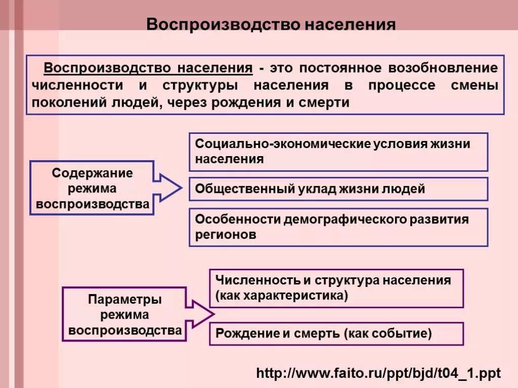 Процесс постоянного возобновления поколений людей