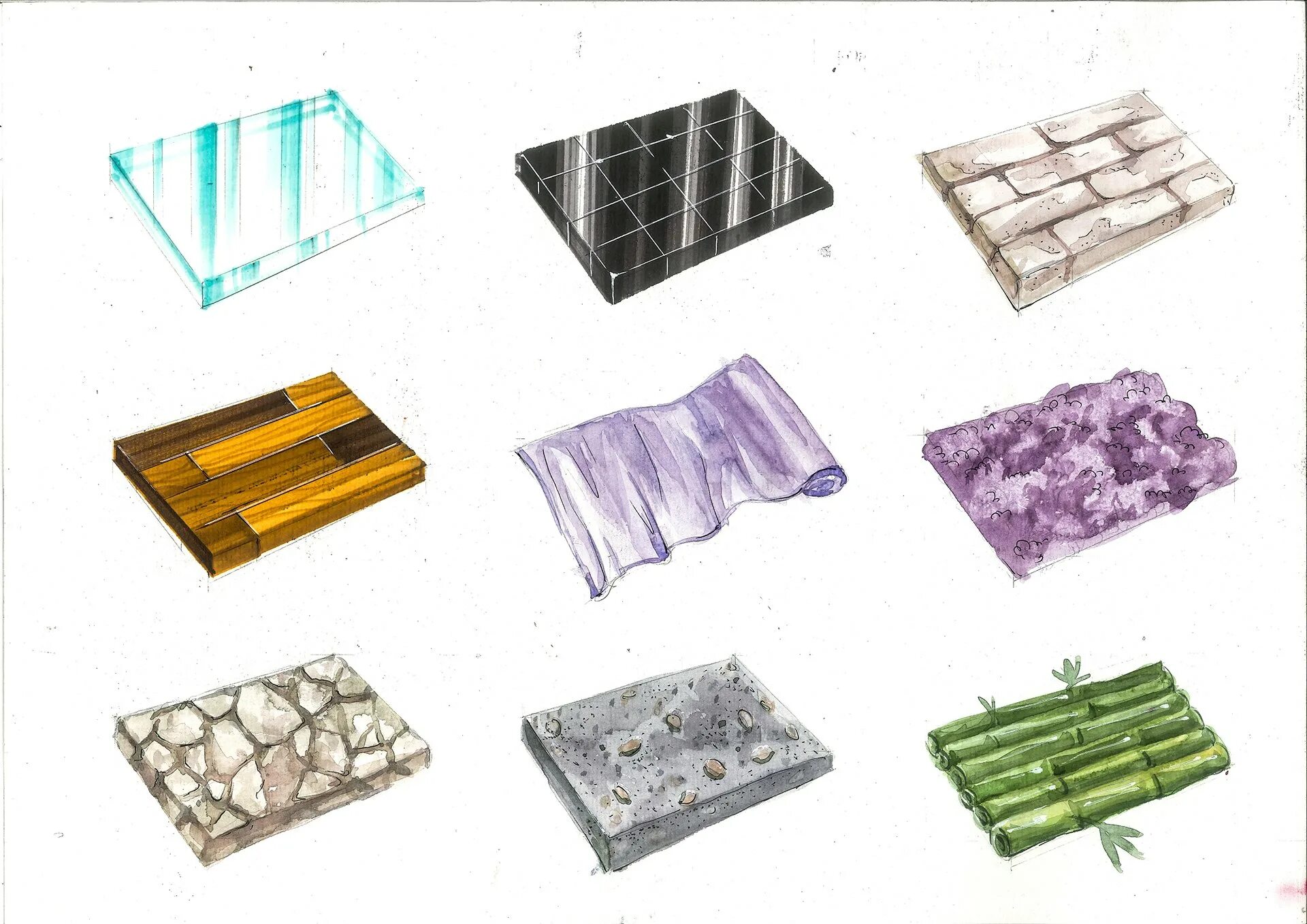 Текстуры материалов маркерами. Скетч материалы. Материалы маркерами. Фактуры маркерами. Sketchmarker палитра для фуд скетчинга.