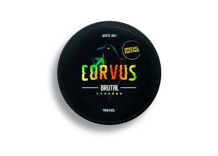 Corvus brutal 68мг. Корвус брутал ментол. Corvus brutal снюс. Снюс Корвус брутал 68 мг.