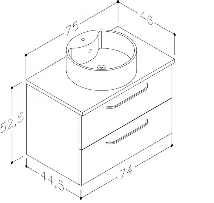 шкафчик зеркальный 75 см. Serena mebel.