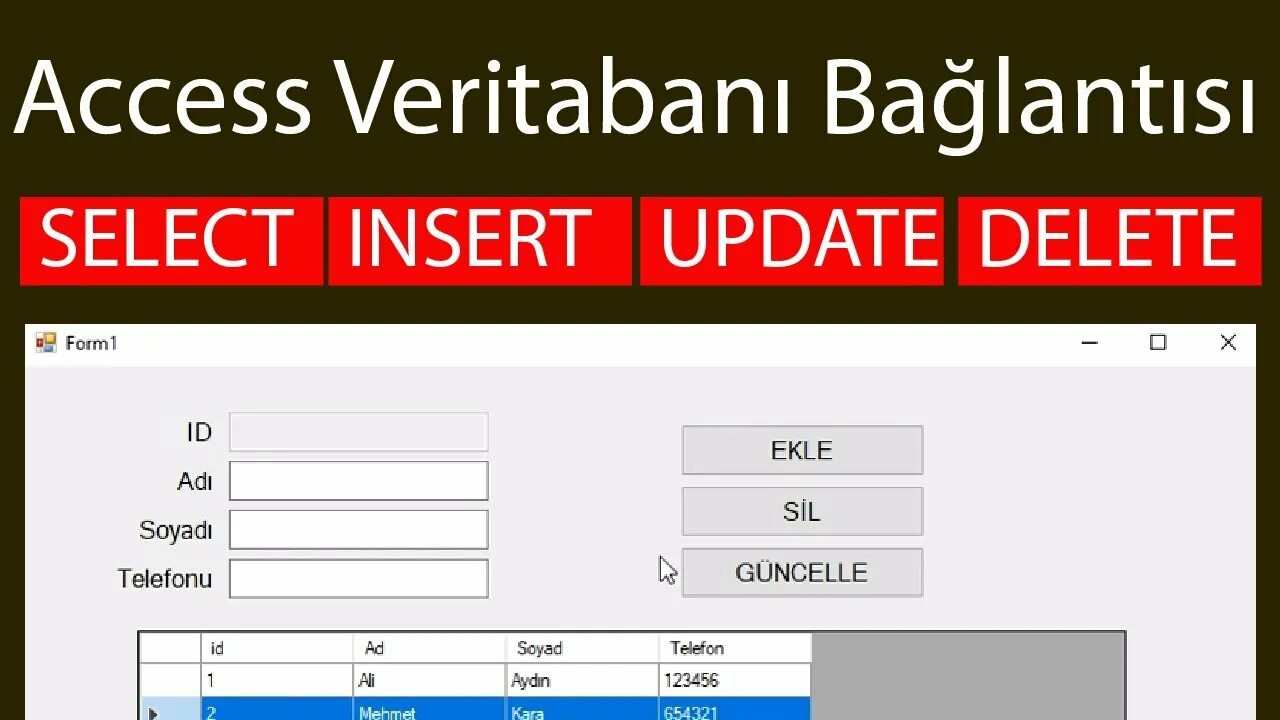 Select insert update delete. Insert update delete c# access. insert update delete c# access пример.