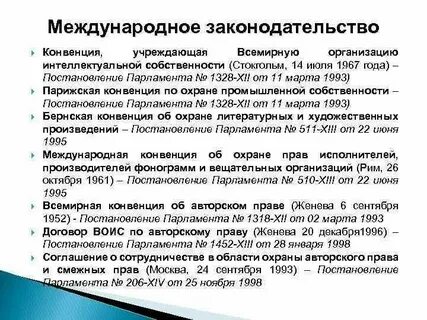 Международное право промышленной собственности
