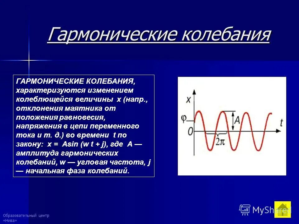 Какие колебания называются гармоническими. Максимальное значение колеблющейся величины. Максимальное значение колеблющейся величины. Как найти фазу колебаний формула. Гармонические колебания формулы 11.