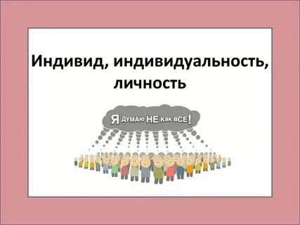 Индивид индивидуальность личность 6 класс конспект урока