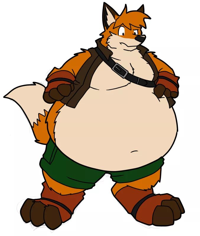 Fat belly Fox. Персонаж Fox fat. Толстый Фокси.
