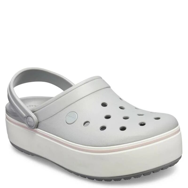 Crocs Crocband platform Clog Light Grey - Rose. Crocs Crocband platform Clog. Crocband Crocs серые. Сабо Crocs platform Clog. Кроксы на подошве