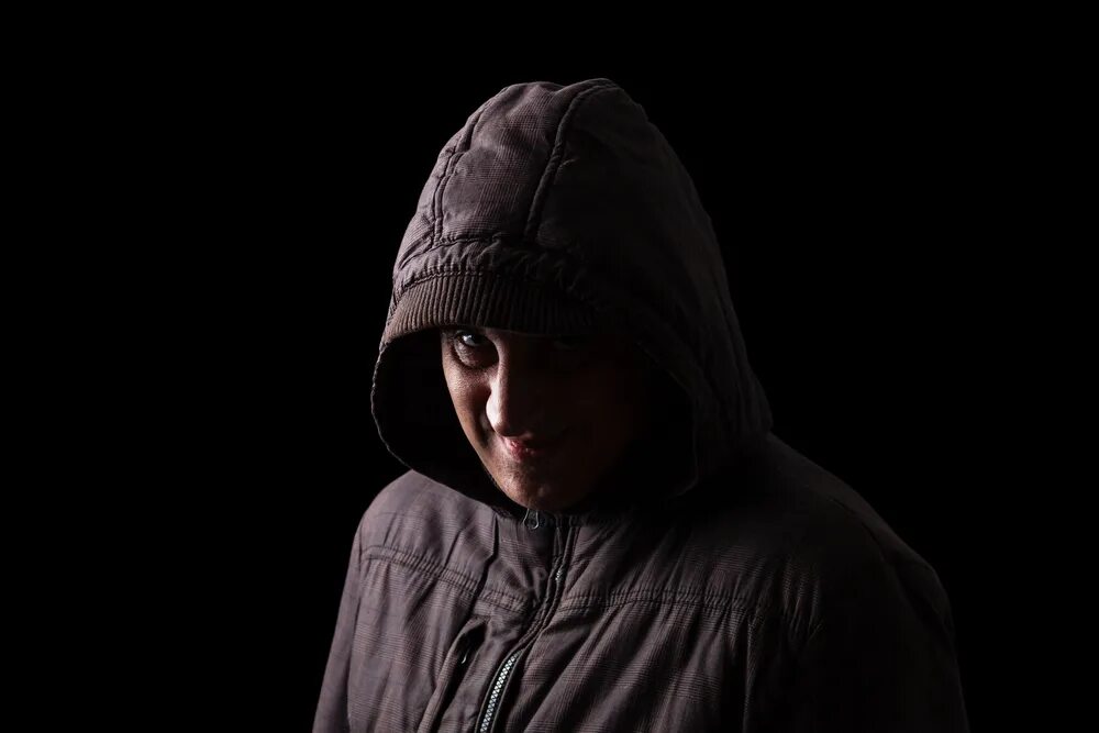 Hiding in shadow. Hiding in shadow