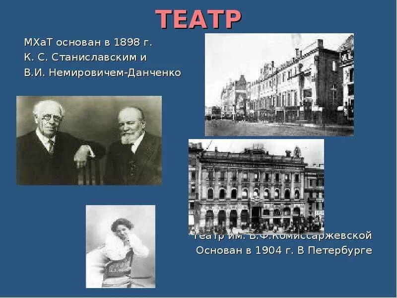 Руководитель мхт. Художественный театр в Москве 1898 Станиславский. Станиславский и Немирович-Данченко. Московский художественный театр 1898 Архитектор. Театр Станиславского и Немировича Данченко.