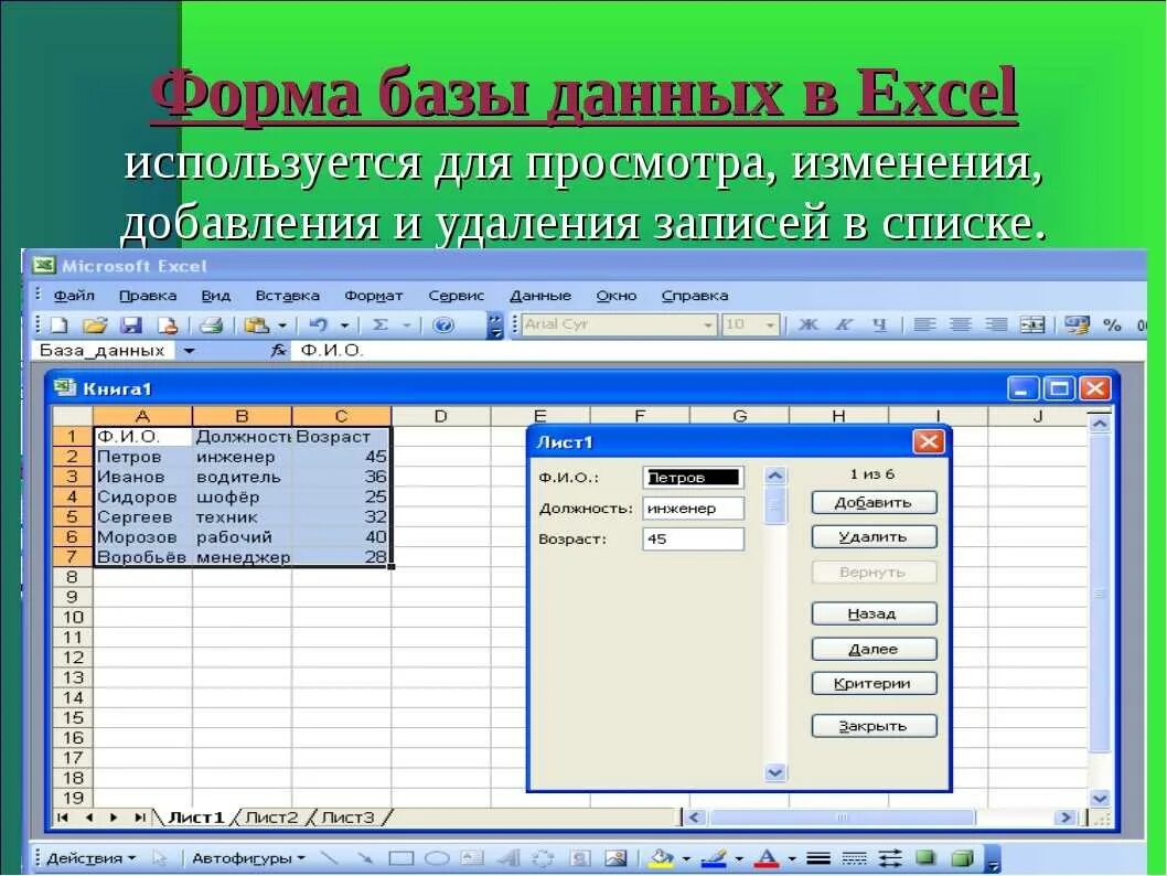 Библиотека работы с excel. Форма ячеек в excel. база данных создание базы данных в электронных таблицах. схема базы данных в excel. эксель данные форма.