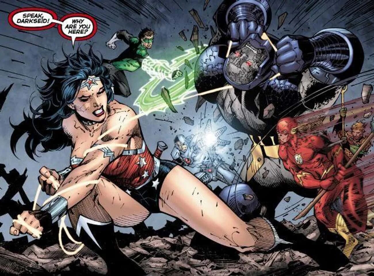 Kill the justice league отзывы. Чудо женщина Дарксайда. DC New 52 Wonder woman комиксы. Чудо женщина против ларкчайла.