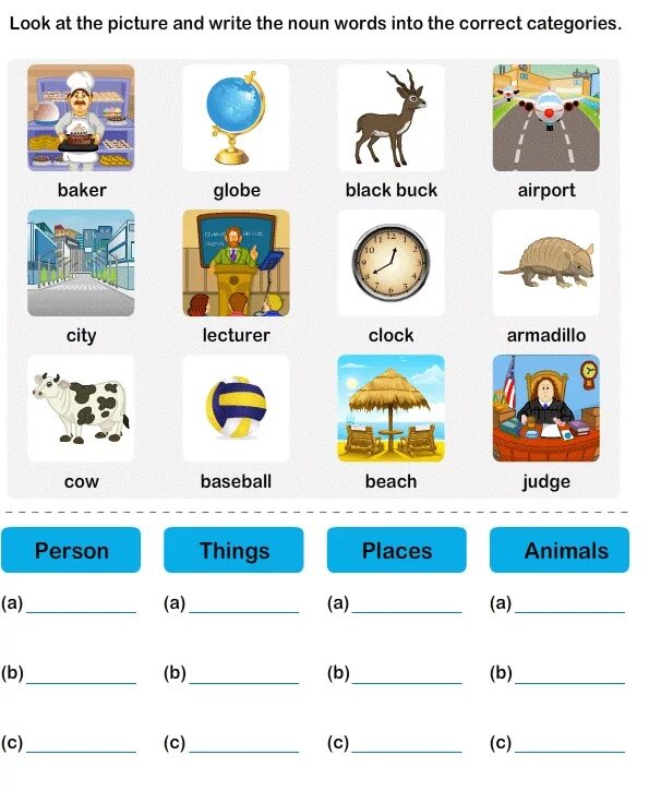 Person noun. Person place thing. Nouns Worksheets. Person place thing Worksheet. Noun person Noun thing.