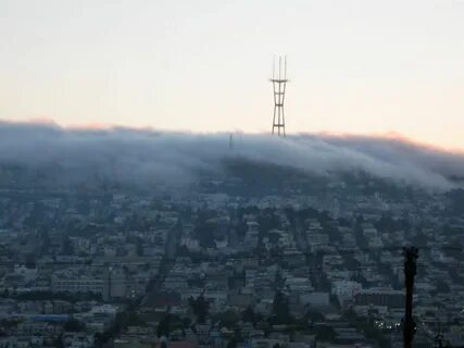 Fog creeping over Sutro Tower #SanFrancisco #SF #SFlove Sutro tower, Tower, Fran
