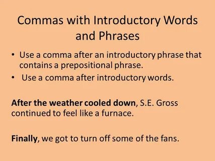 Opening words