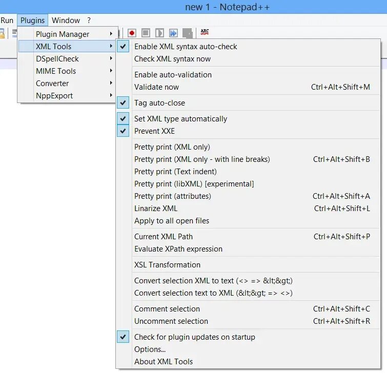 Установить xml. Плагин для notepad++ xml tools. xml notepad. mime tools. notepad++ xml tools plugin.