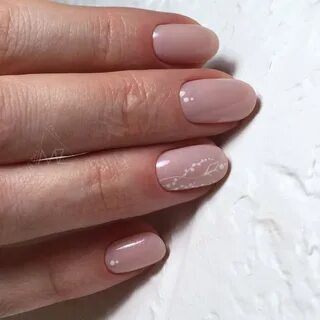 Дизайн ногтей на короткие ногти овальной формы для женщин с рисунком нежные
