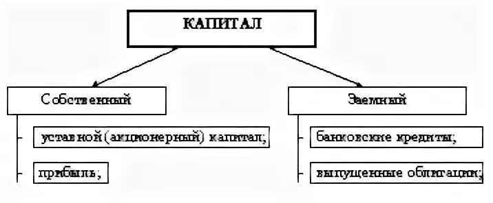 Структура заемного капитала организации