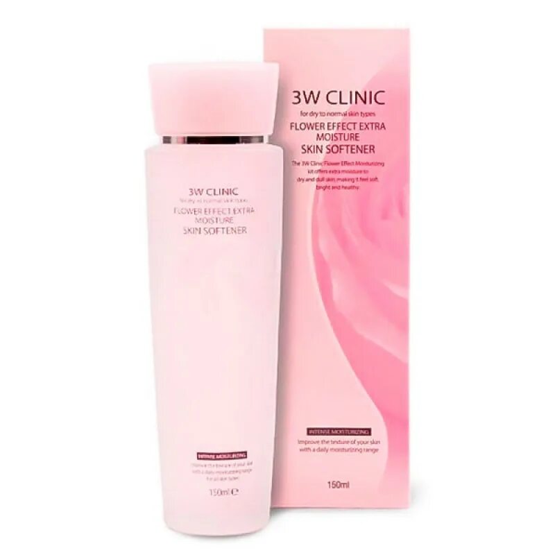 3w Clinic тонер Flower Effect Extra Moisture Skin Softener. 3w Clinic тоник для лица Flower Effect Extra Moisture Skin Softener, 150 мл. Суперувлажняющий софтнер для лица - 3w Clinic Flower Effect Extra Moisture Skin Softener. 3w Clinic Flower Effect Extra Moisturizing Emulsion эмульсия для лица.