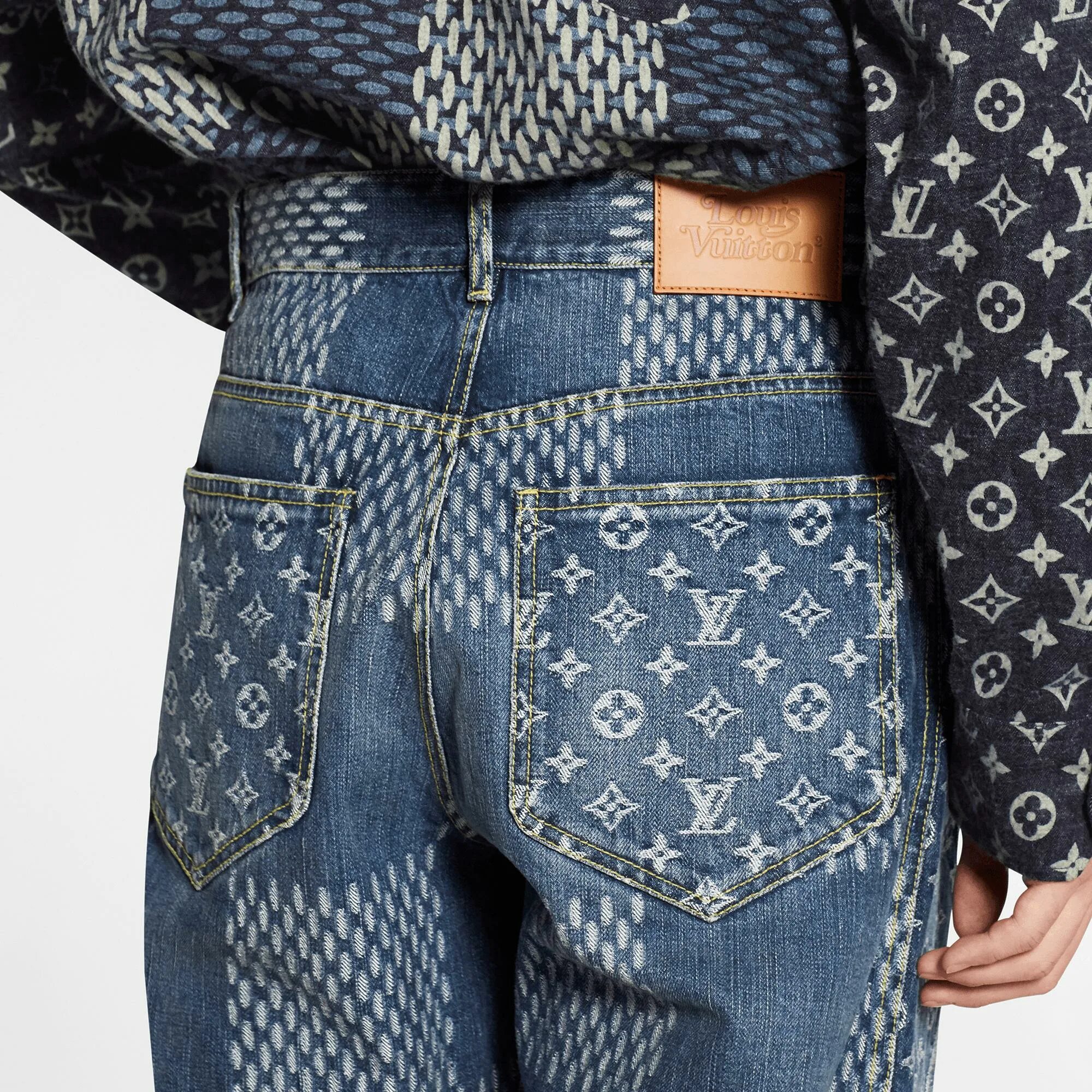 Джинс Louis Vuitton. Джинсы Луи витон. Джинсовый костюм Луи Виттон. Monogram Denim от Louis Vuitton.