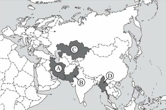 Зарубежная Азия контурная карта. Политическая контурная карта зарубежной Азии. Задания по географии страны. Карта Евразии контур.