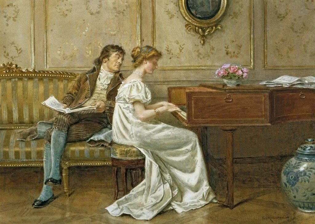 Романсы 18. Килберн Джордж Гудвин (George Goodwin Kilburne, 1839-1924). Джордж Гудвин Килберн картины. Картина Джордж Гудвин Килберн фортепиано. Джордж Гамильтон Баррабл.