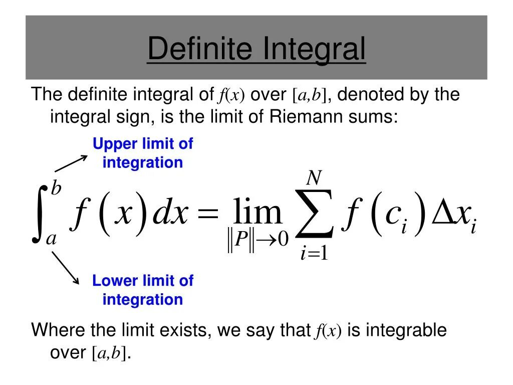 Upper limit. Definite integral Definition. What is a definite integral. Интеграл Стильтьеса Римана. Integral properties.