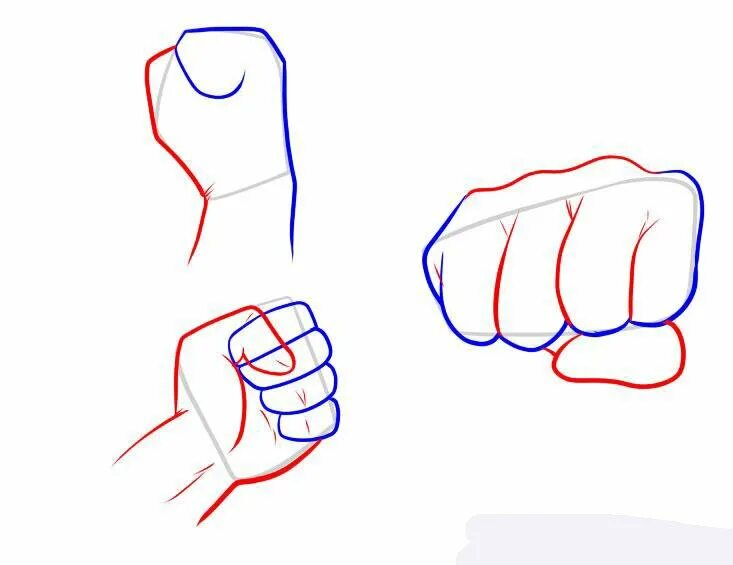 Как нарисовать кулак