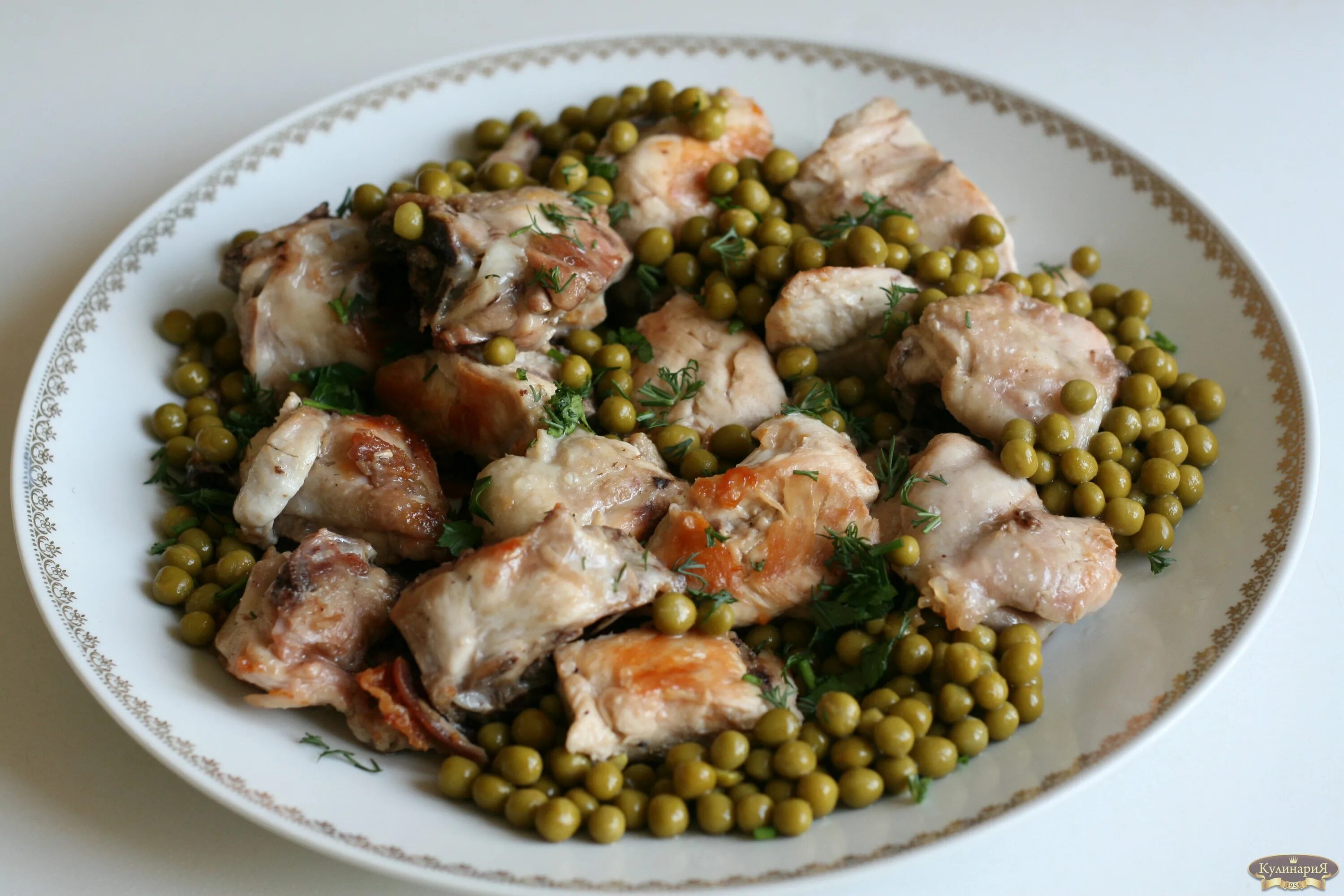Рецепт курица с зеленым горошком