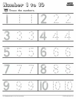 Write the numbers eon oufr