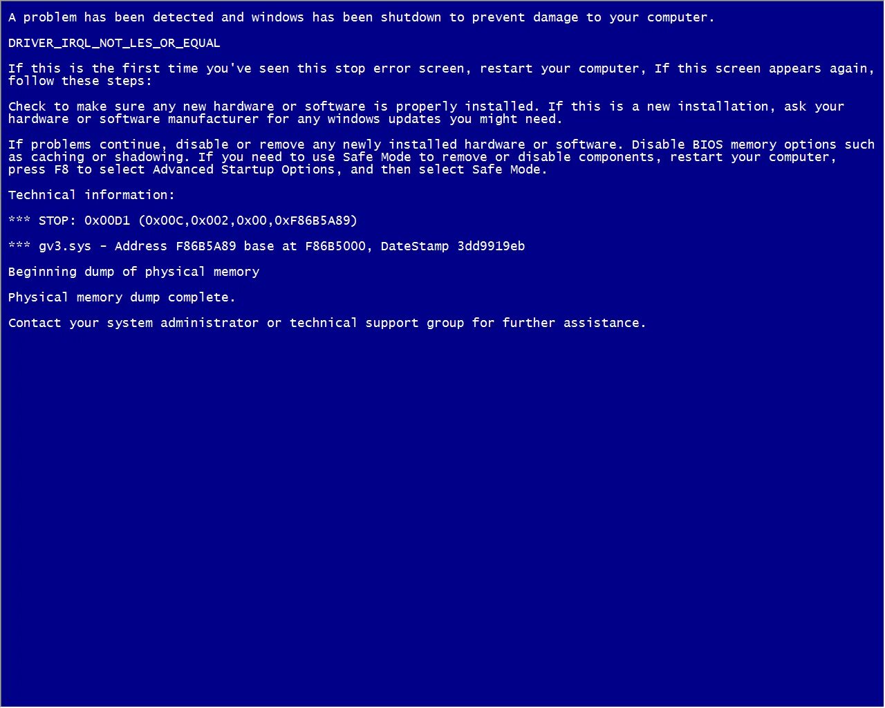 A problem has been detected. A problem has been detected and windows has been shut down что делать. a problem has been detected and windows has been shutdown to prevent damage to your computer. экран смерти на компьютере. синий экран смерти.