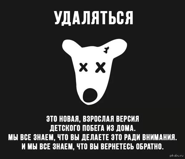 И удалился номер твой. Профиль удален. Страница удалена. Картинка удален. Картинка профиль удален.