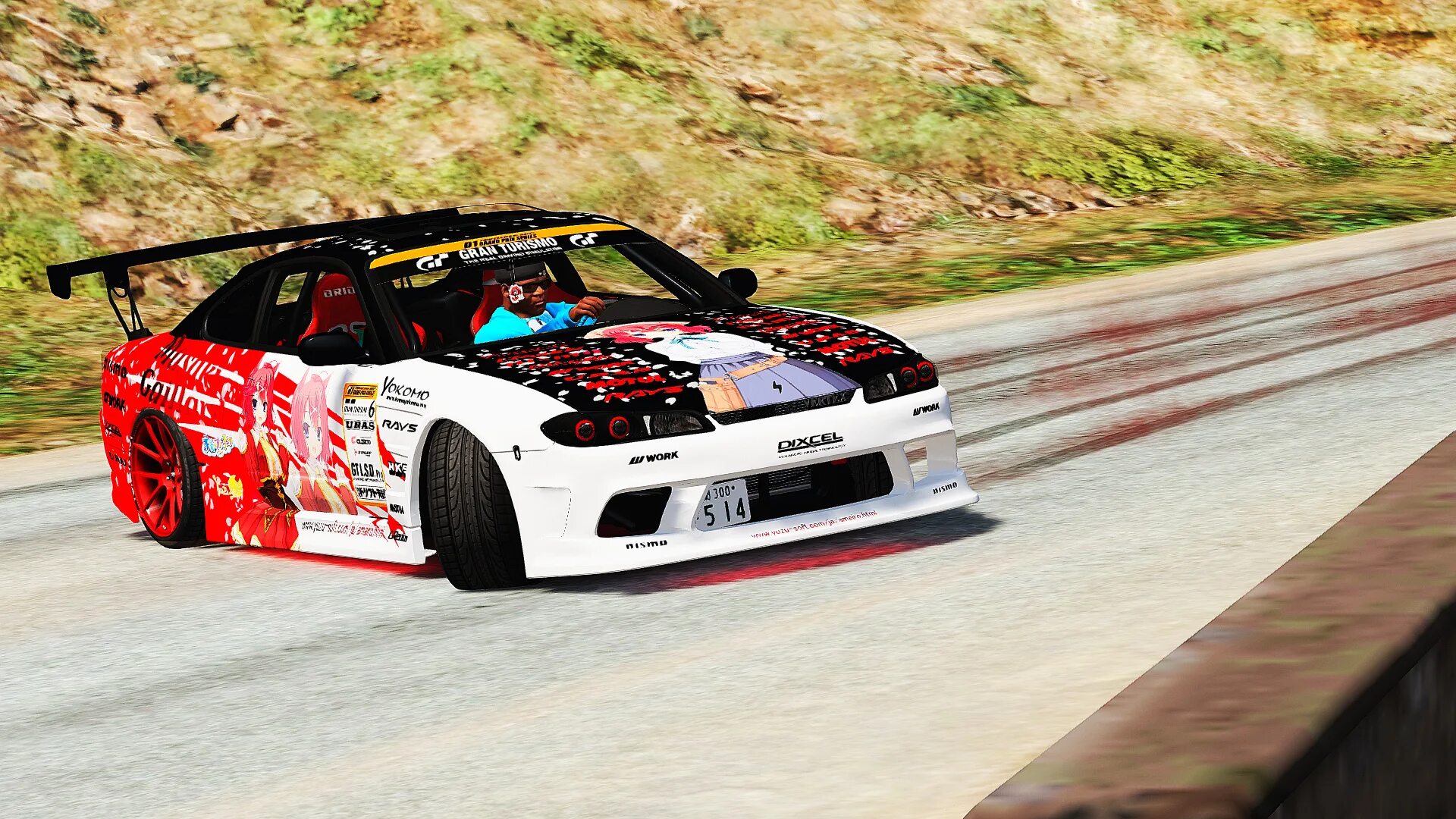 Nissan Silvia s15 Itasha. Nissan 180sx livery. Nissan Silvia s15 livery.