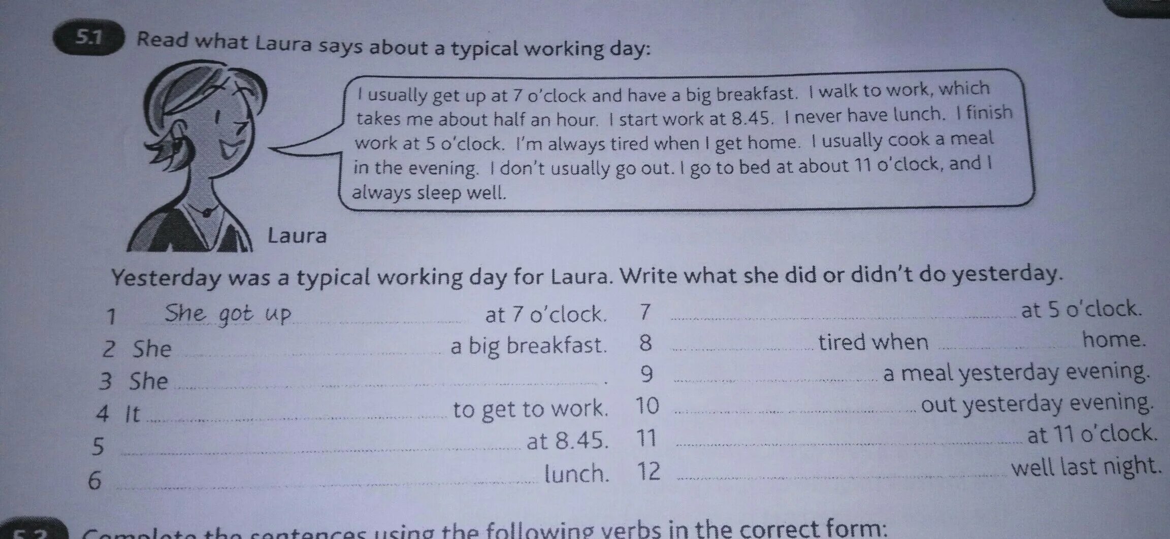 Unit 5 reading. Read what Laura says about a typical working Day 5.1 ответы. Read what Laura says about a typical working Day ответы. Exercises Unit 5 ответы 5.1 read what Laura. Exercises 5.1 read what Sharon says about a typical working Day ответы.