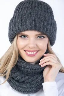 Вязание шапка женская с отворотом