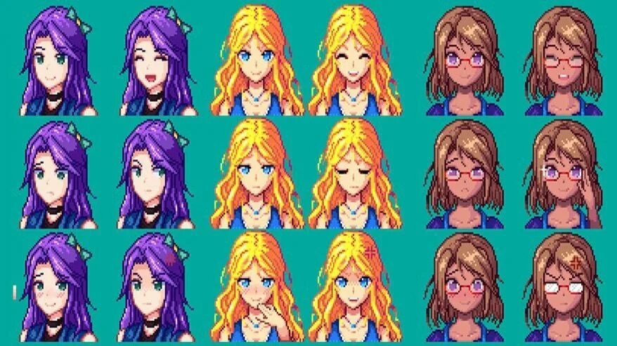 Stardew mod portrait. Stardew valley аниме персонажи. stardew valley аниме портреты. стардью валли аниме портреты. stardew valley портреты.