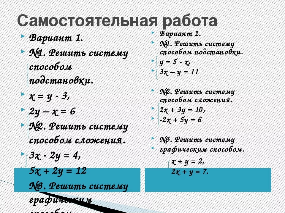 Уравнения 9 класс тесты. Решение систем уравнений 7 класс самостоятельная. Решение линейных уравнений самостоятельная работа. Системы линейных уравнений самостоятельная работа. Линейные уравнения самостоятельная работа.