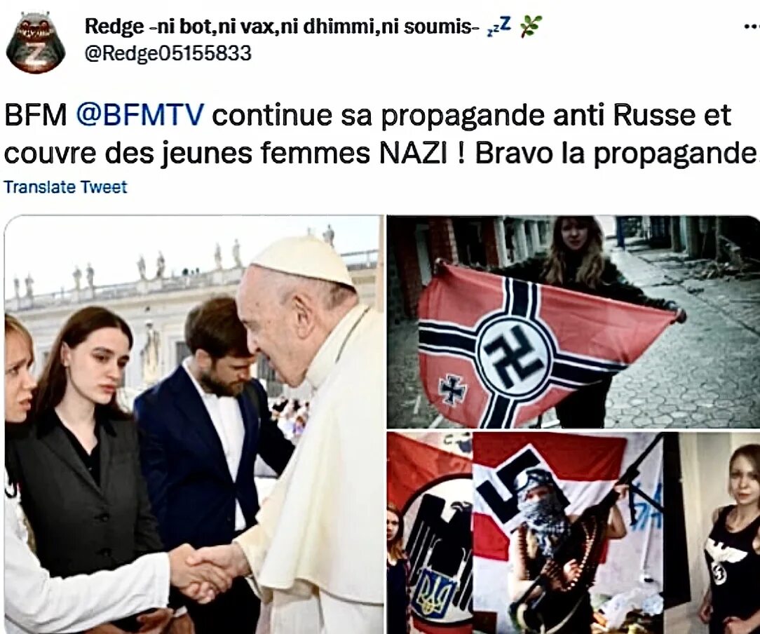 Толстой про французов. Папа Римский целует флаг Украины. Жены Азовцев. Украники нацистски.