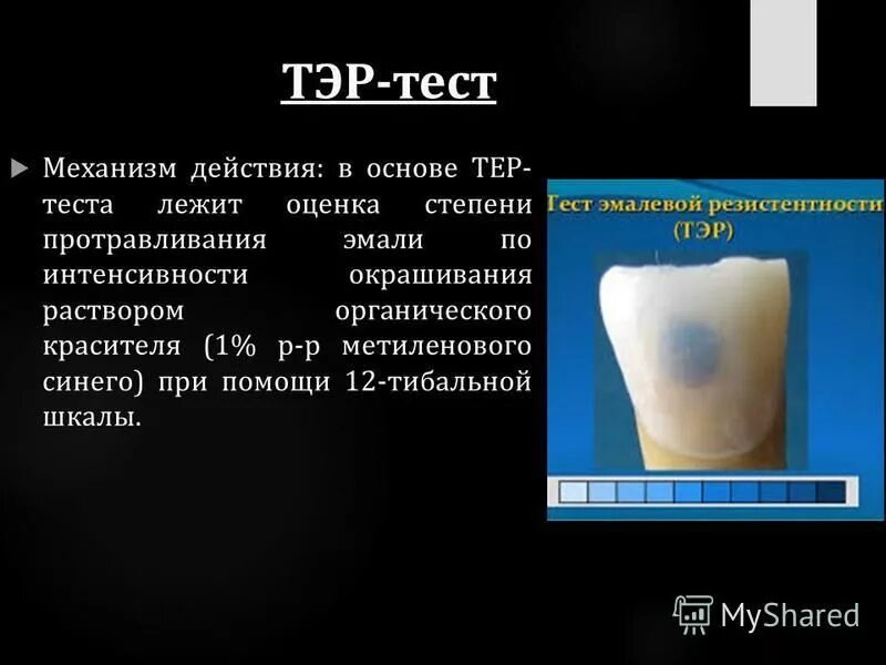 в основе теста лежит